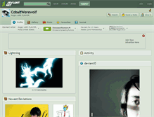 Tablet Screenshot of cobaltwerewolf.deviantart.com