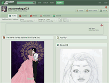 Tablet Screenshot of crazysneakygurl23.deviantart.com