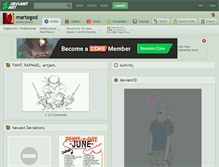 Tablet Screenshot of martegod.deviantart.com