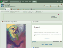 Tablet Screenshot of darktail.deviantart.com
