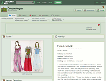 Tablet Screenshot of greenemegan.deviantart.com