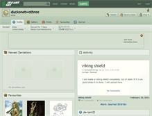 Tablet Screenshot of duckonetwothree.deviantart.com
