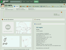 Tablet Screenshot of kid-vegeta.deviantart.com