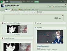 Tablet Screenshot of miyokophantomhive.deviantart.com