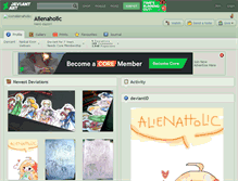 Tablet Screenshot of alienaholic.deviantart.com