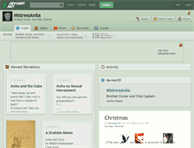 Tablet Screenshot of mistressanita.deviantart.com