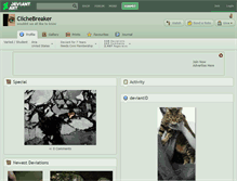 Tablet Screenshot of clichebreaker.deviantart.com