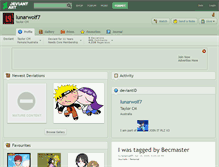 Tablet Screenshot of lunarwolf7.deviantart.com