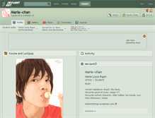 Tablet Screenshot of maria--chan.deviantart.com