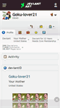 Mobile Screenshot of goku-lover21.deviantart.com