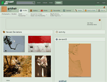 Tablet Screenshot of goldhair.deviantart.com