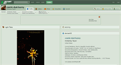 Desktop Screenshot of cosmic-dust-bunny.deviantart.com
