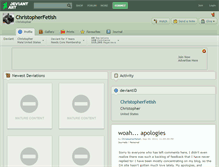 Tablet Screenshot of christopherfetish.deviantart.com
