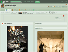 Tablet Screenshot of kodiakdestroyer.deviantart.com