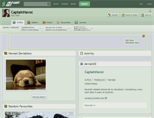 Tablet Screenshot of captainhavoc.deviantart.com