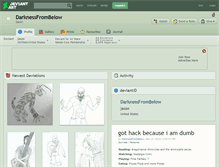 Tablet Screenshot of darknessfrombelow.deviantart.com