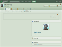 Tablet Screenshot of blackhyena.deviantart.com