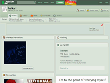 Tablet Screenshot of hirikari.deviantart.com