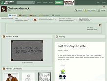 Tablet Screenshot of chainroundmyneck.deviantart.com