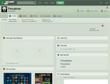 Tablet Screenshot of firecatman.deviantart.com