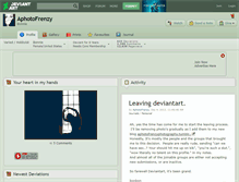 Tablet Screenshot of aphotofrenzy.deviantart.com