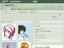 Tablet Screenshot of gangurochild.deviantart.com