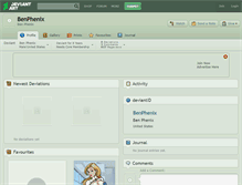 Tablet Screenshot of benphenix.deviantart.com