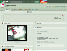 Tablet Screenshot of heartmenomore.deviantart.com