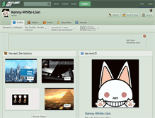 Tablet Screenshot of kenny-white-lion.deviantart.com