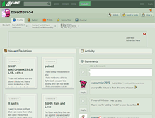 Tablet Screenshot of bored137654.deviantart.com