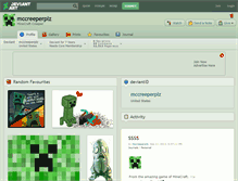 Tablet Screenshot of mccreeperplz.deviantart.com