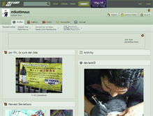 Tablet Screenshot of miketimous.deviantart.com
