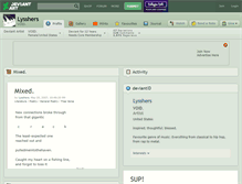 Tablet Screenshot of lysshers.deviantart.com