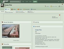 Tablet Screenshot of green-fire.deviantart.com