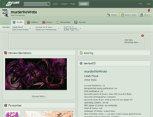 Tablet Screenshot of murderhewrote.deviantart.com