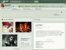 Tablet Screenshot of lucy-577.deviantart.com