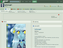 Tablet Screenshot of bethanygirl.deviantart.com