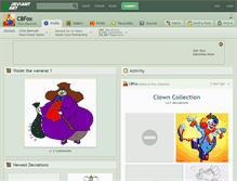 Tablet Screenshot of cbfox.deviantart.com