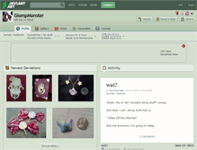 Tablet Screenshot of glompmonster.deviantart.com