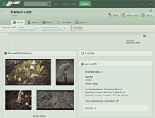 Tablet Screenshot of frankd14321.deviantart.com
