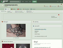 Tablet Screenshot of melanielynnjewelry.deviantart.com