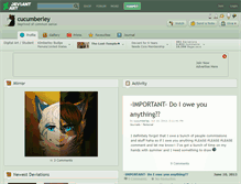Tablet Screenshot of cucumberley.deviantart.com
