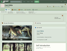 Tablet Screenshot of corn19826.deviantart.com