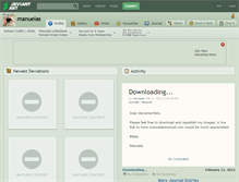 Tablet Screenshot of manuelas.deviantart.com