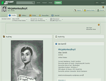 Tablet Screenshot of ninjamonkeyboyx.deviantart.com