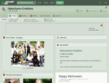Tablet Screenshot of hakuchumu-creations.deviantart.com