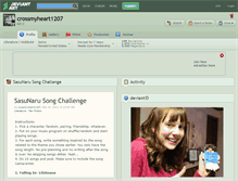 Tablet Screenshot of crossmyheart1207.deviantart.com