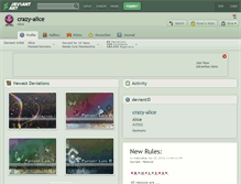 Tablet Screenshot of crazy-alice.deviantart.com