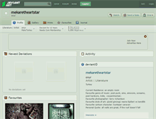 Tablet Screenshot of mekaretheartstar.deviantart.com
