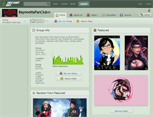 Tablet Screenshot of bayonettafanclub.deviantart.com